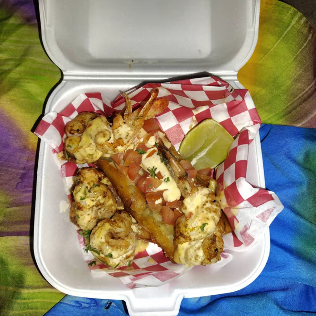 Boudin Eggroll w/ Grilled Shrimp